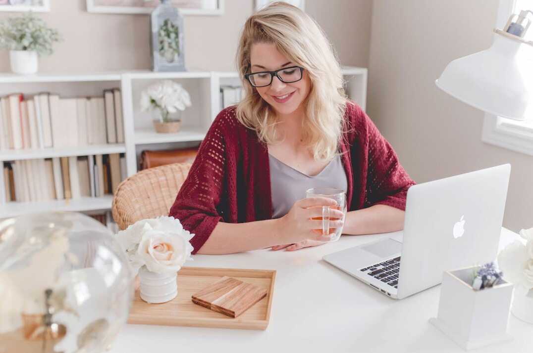 woman learning new skills online